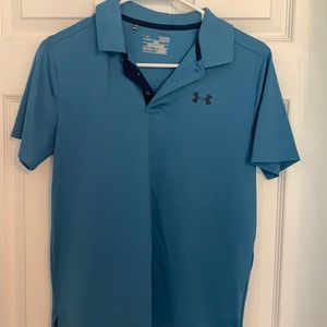 Boys (Youth Large) Blue Under Armour Golf Polo